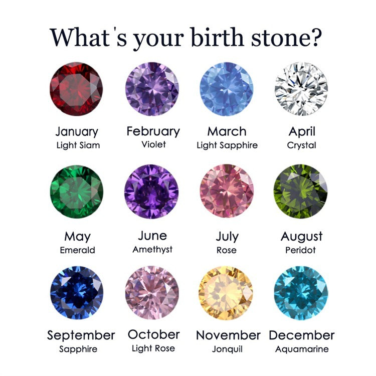 Gold Birthstone Necklace for Women - Personalized 14k Gold Pendant with Birth Month Gemstone 4