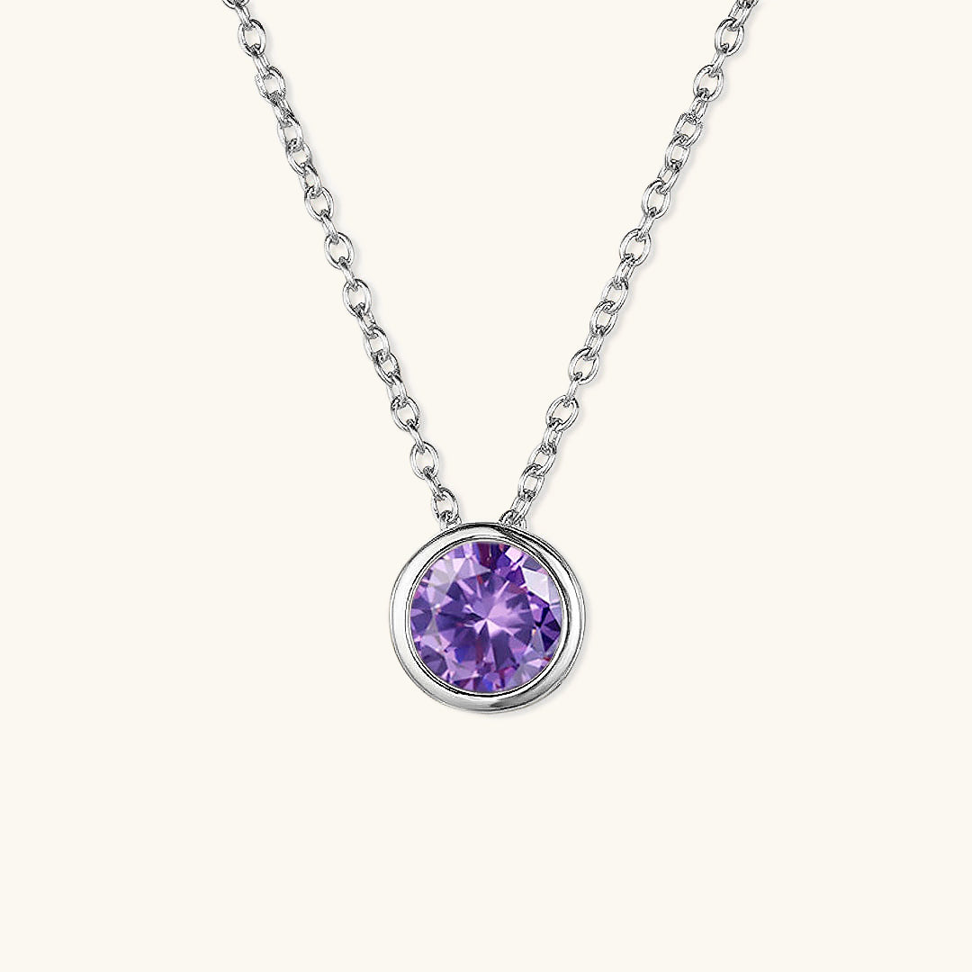 Gold Birthstone Necklace for Women - Personalized 14k Gold Pendant with Birth Month Gemstone 9