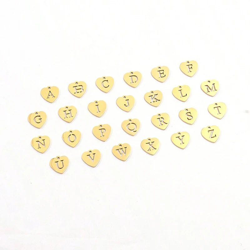 Gold Choker Necklace with Heart Initial Pendant – Personalized Paperclip Chain Jewelry for Women 3