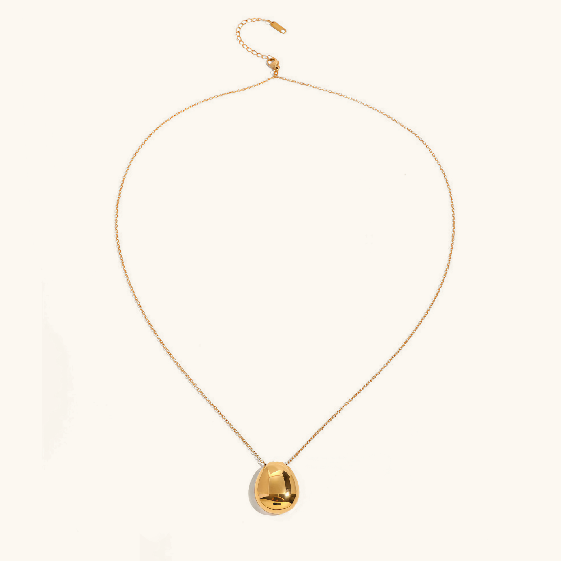 Gold Dome Pendant Necklace for Women – 18k Gold-Plated, Waterproof, Hypoallergenic Jewelry, 23 Inches 0