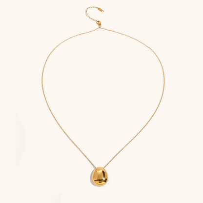 Gold Dome Pendant Necklace for Women – 18k Gold-Plated, Waterproof, Hypoallergenic Jewelry, 23 Inches 0