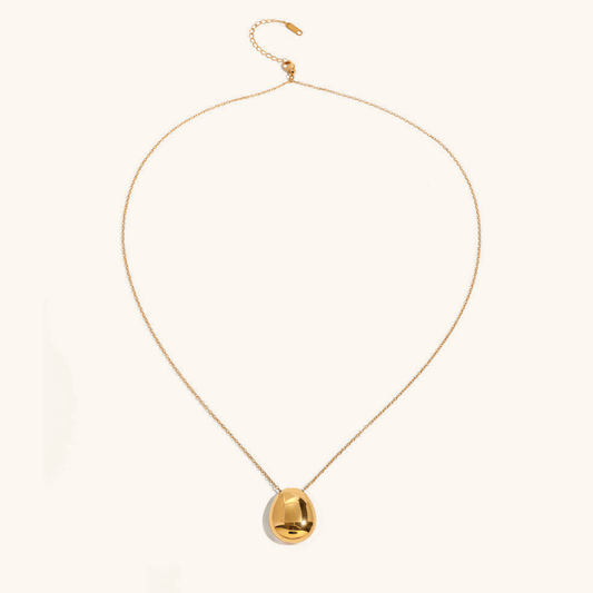Gold Dome Pendant Necklace for Women – 18k Gold-Plated, Waterproof, Hypoallergenic Jewelry, 23 Inches 0