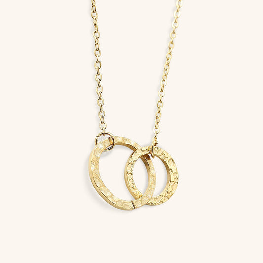 Gold Hoop Necklace for Women – 14k Gold-Plated Stainless Steel, Hypoallergenic, Adjustable Length, Elegant Design 0