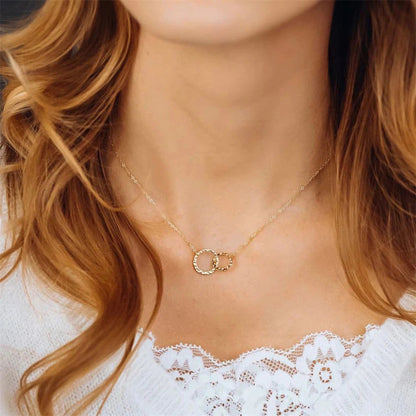 Gold Hoop Necklace for Women – 14k Gold-Plated Stainless Steel, Hypoallergenic, Adjustable Length, Elegant Design 2