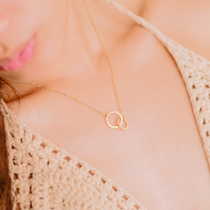Gold Hoop Necklace for Women – 14k Gold-Plated Stainless Steel, Hypoallergenic, Adjustable Length, Elegant Design 4