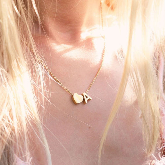 Gold Initial Necklace for Women - Personalized 14k Gold Plated Jewelry, Hypoallergenic and Water Resistant 1