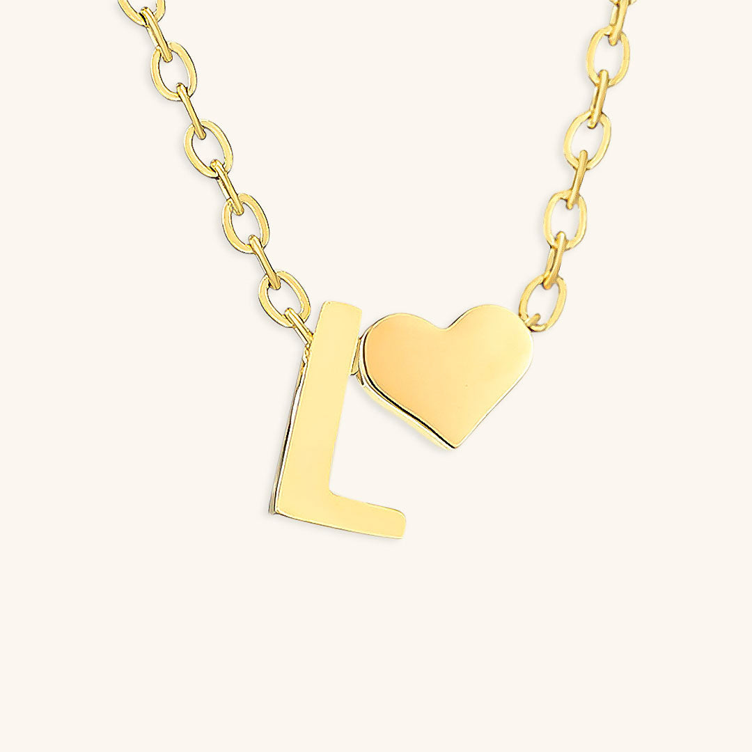 Gold Initial Necklace for Women - Personalized 14k Gold Plated Jewelry, Hypoallergenic and Water Resistant 16
