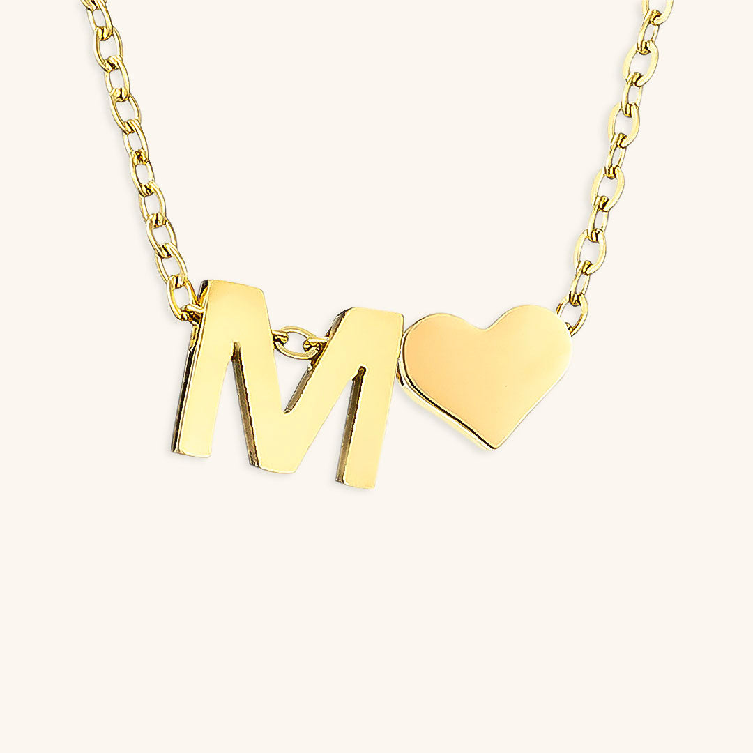 Gold Initial Necklace for Women - Personalized 14k Gold Plated Jewelry, Hypoallergenic and Water Resistant 17
