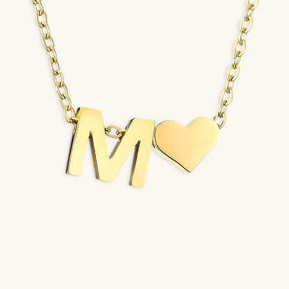 Gold Initial Necklace for Women - Personalized 14k Gold Plated Jewelry, Hypoallergenic and Water Resistant 17