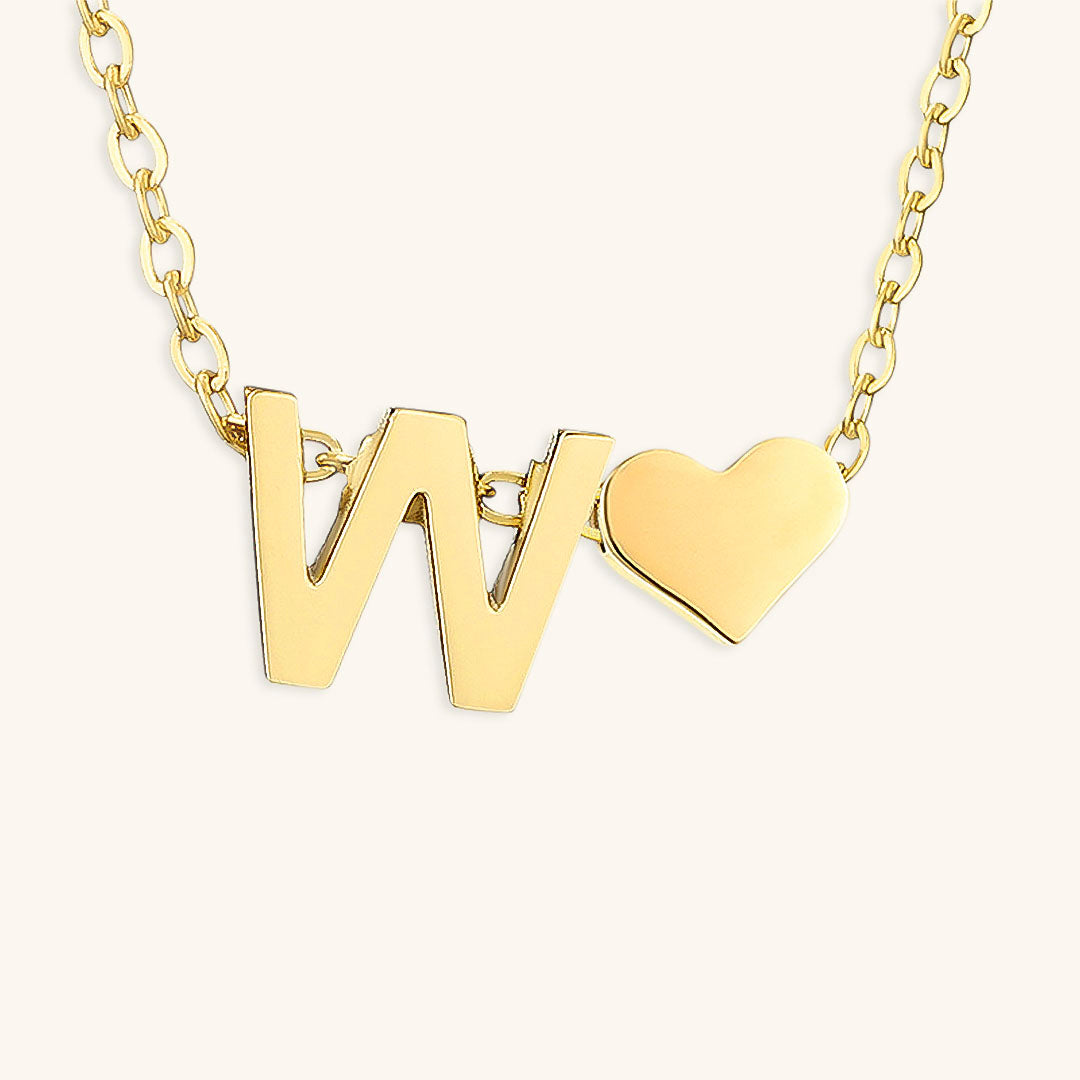 Gold Initial Necklace for Women - Personalized 14k Gold Plated Jewelry, Hypoallergenic and Water Resistant 19
