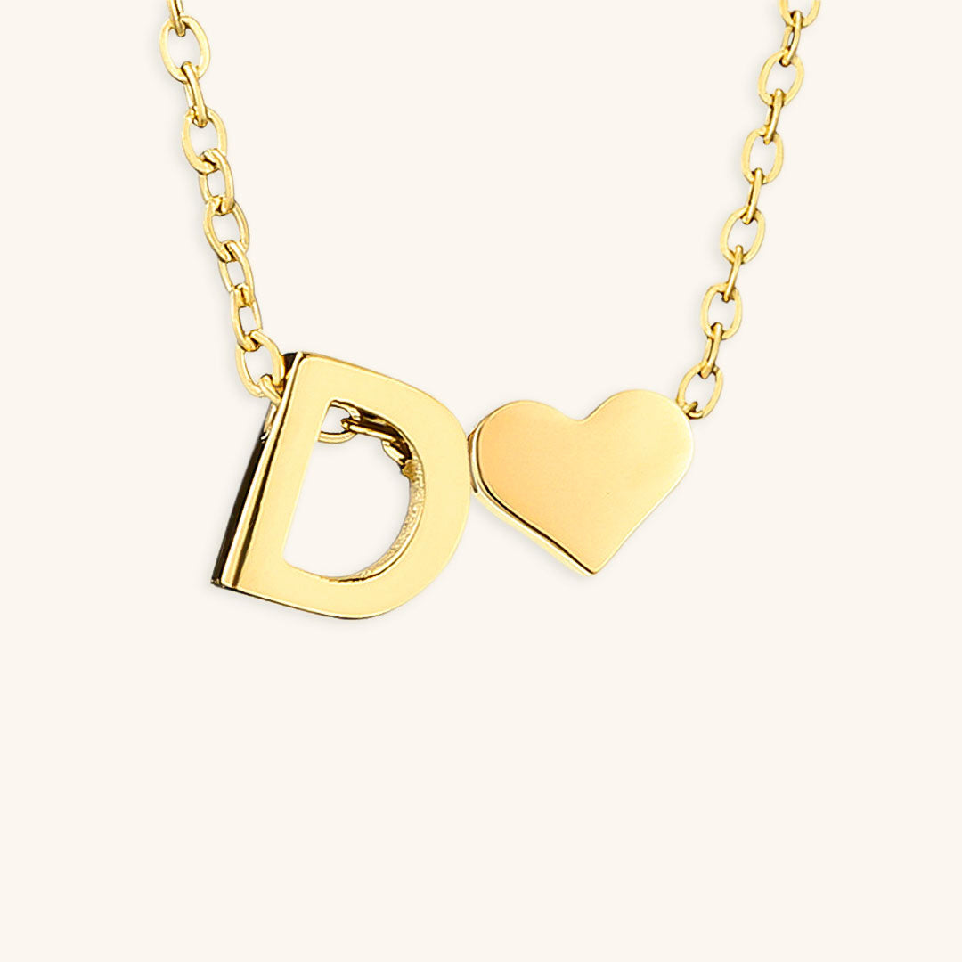 Gold Initial Necklace for Women - Personalized 14k Gold Plated Jewelry, Hypoallergenic and Water Resistant 24