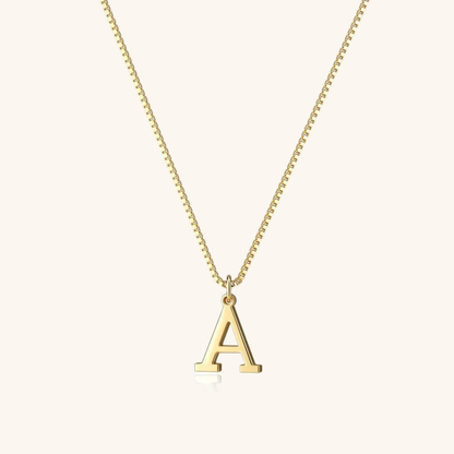 Gold Initial Necklace for Women – Hypoallergenic Stainless Steel with 14k Gold Plating, 16-Inch Chain 0