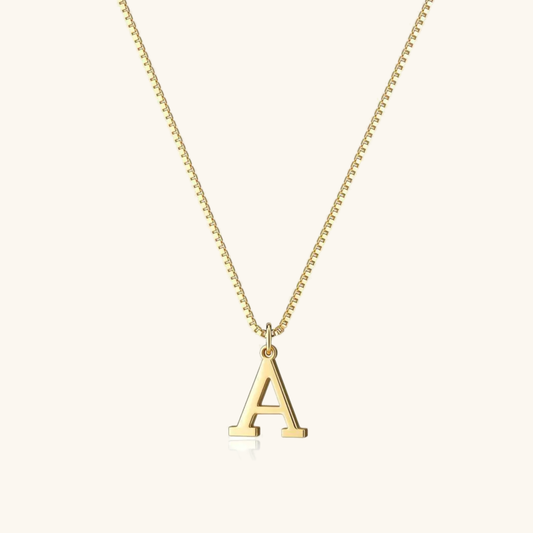 Gold Initial Necklace for Women – Hypoallergenic Stainless Steel with 14k Gold Plating, 16-Inch Chain 0