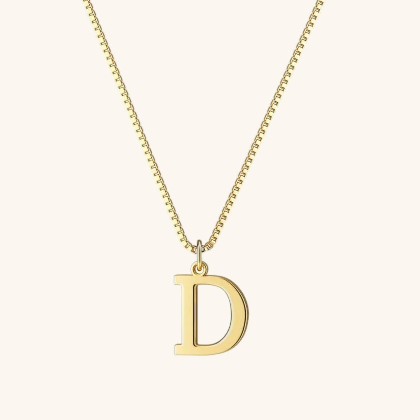 Gold Initial Necklace for Women – Hypoallergenic Stainless Steel with 14k Gold Plating, 16-Inch Chain 10