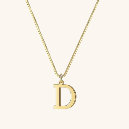 Gold Initial Necklace for Women – Hypoallergenic Stainless Steel with 14k Gold Plating, 16-Inch Chain 10