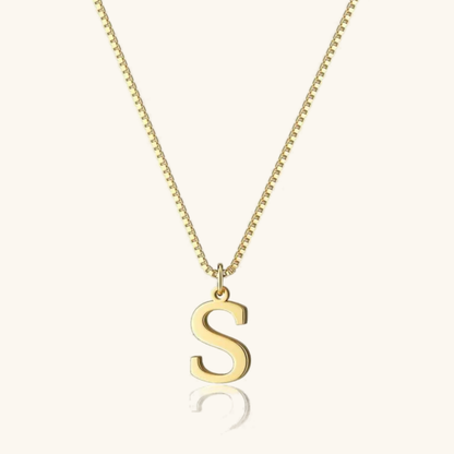 Gold Initial Necklace for Women – Hypoallergenic Stainless Steel with 14k Gold Plating, 16-Inch Chain 11