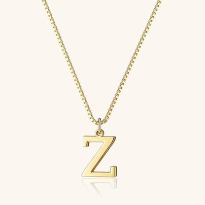 Gold Initial Necklace for Women – Hypoallergenic Stainless Steel with 14k Gold Plating, 16-Inch Chain 12