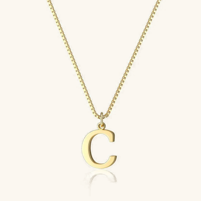 Gold Initial Necklace for Women – Hypoallergenic Stainless Steel with 14k Gold Plating, 16-Inch Chain 13