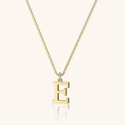 Gold Initial Necklace for Women – Hypoallergenic Stainless Steel with 14k Gold Plating, 16-Inch Chain 14