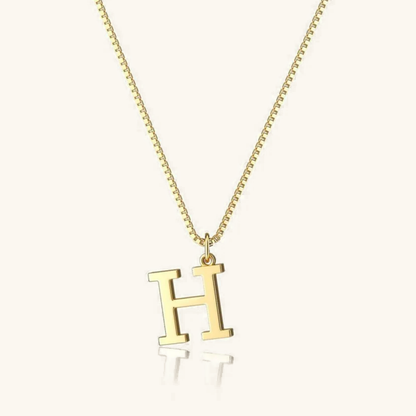 Gold Initial Necklace for Women – Hypoallergenic Stainless Steel with 14k Gold Plating, 16-Inch Chain 18