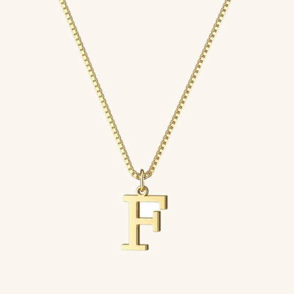 Gold Initial Necklace for Women – Hypoallergenic Stainless Steel with 14k Gold Plating, 16-Inch Chain 27