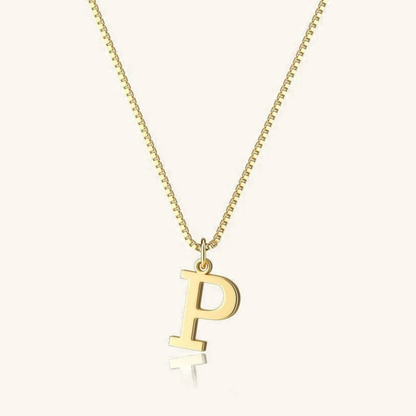 Gold Initial Necklace for Women – Hypoallergenic Stainless Steel with 14k Gold Plating, 16-Inch Chain 33