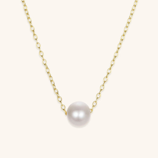 Gold Pearl Necklace for Women – 18k Gold-Plated Brass with Freshwater Pearls, Adjustable Length 17-20 Inches 0