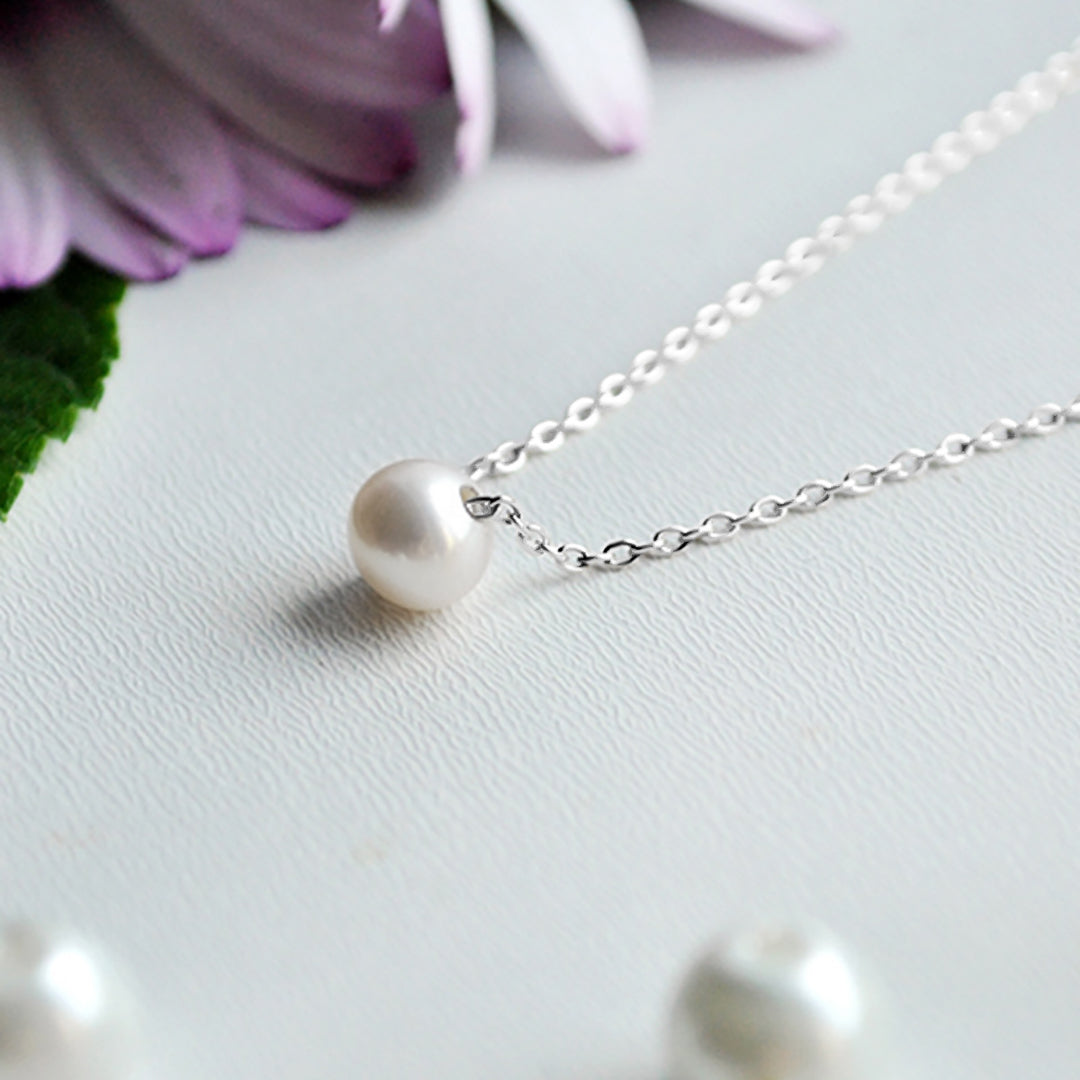 Gold Pearl Necklace for Women – 18k Gold-Plated Brass with Freshwater Pearls, Adjustable Length 17-20 Inches 4