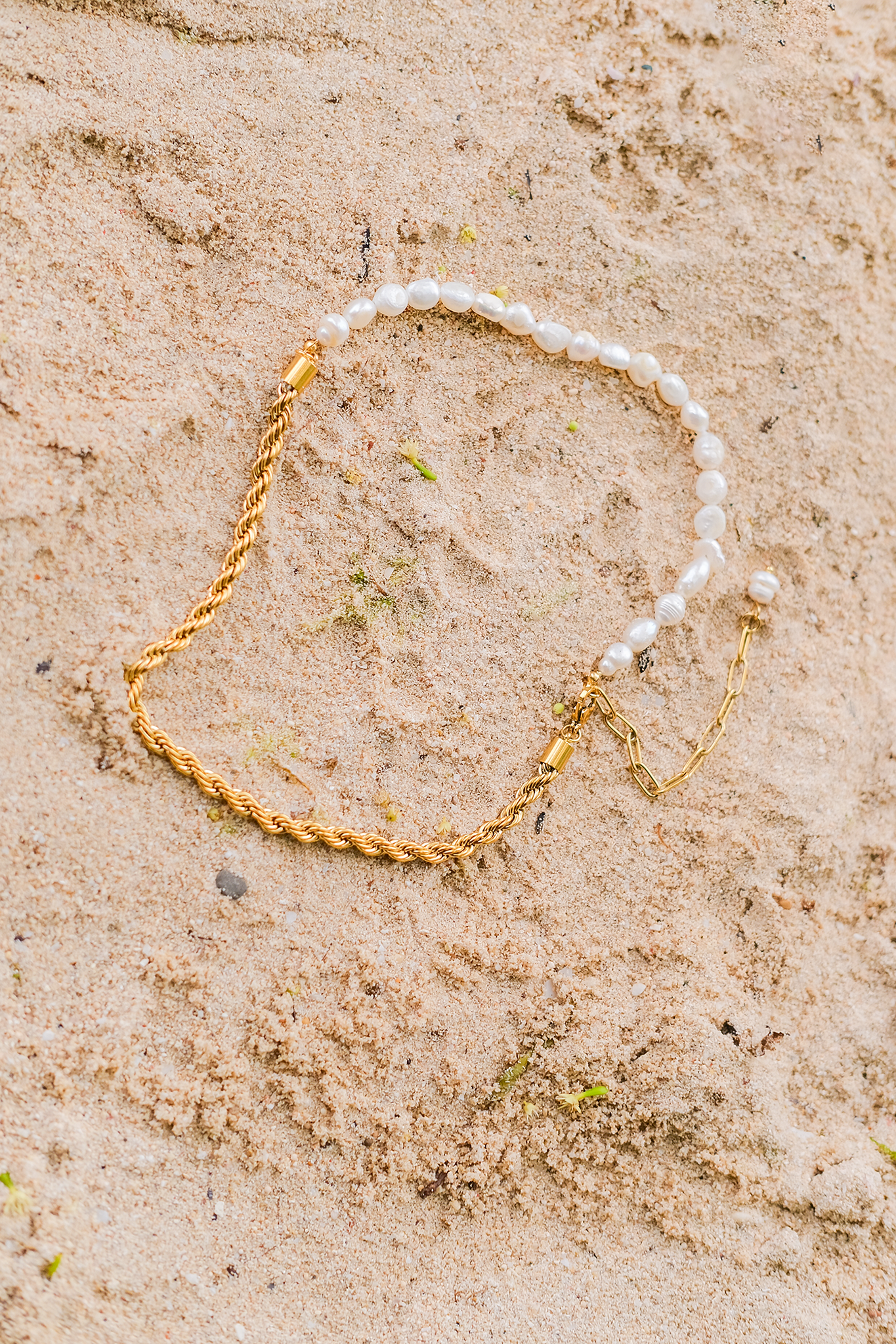 Gold Pearl Necklace with Freshwater Pearls – 18k Gold Chain, Adjustable Length 18-22 Inches, Elegant Women's Jewelry 4