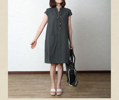 Grya Sundress | Loose Fitting, Cotton Linen - Image 4