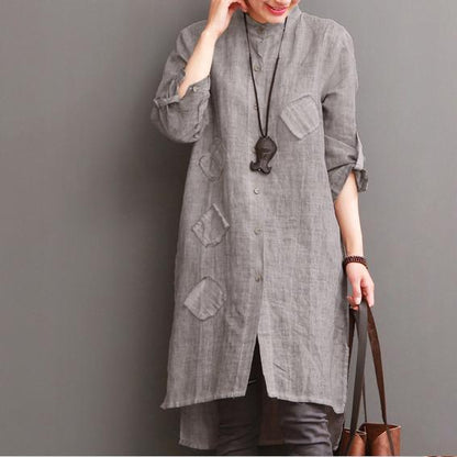 Gala Women's Dress | Summer Patchwork Cotton with Pockets - Image 2