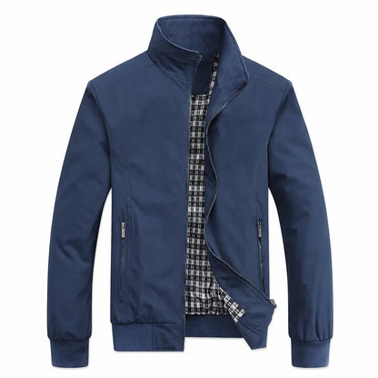 Men's Zip Bomber Jacket – front view | Hensley London