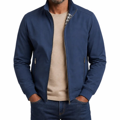 Men's Zip Bomber Jacket – product view | Hensley London