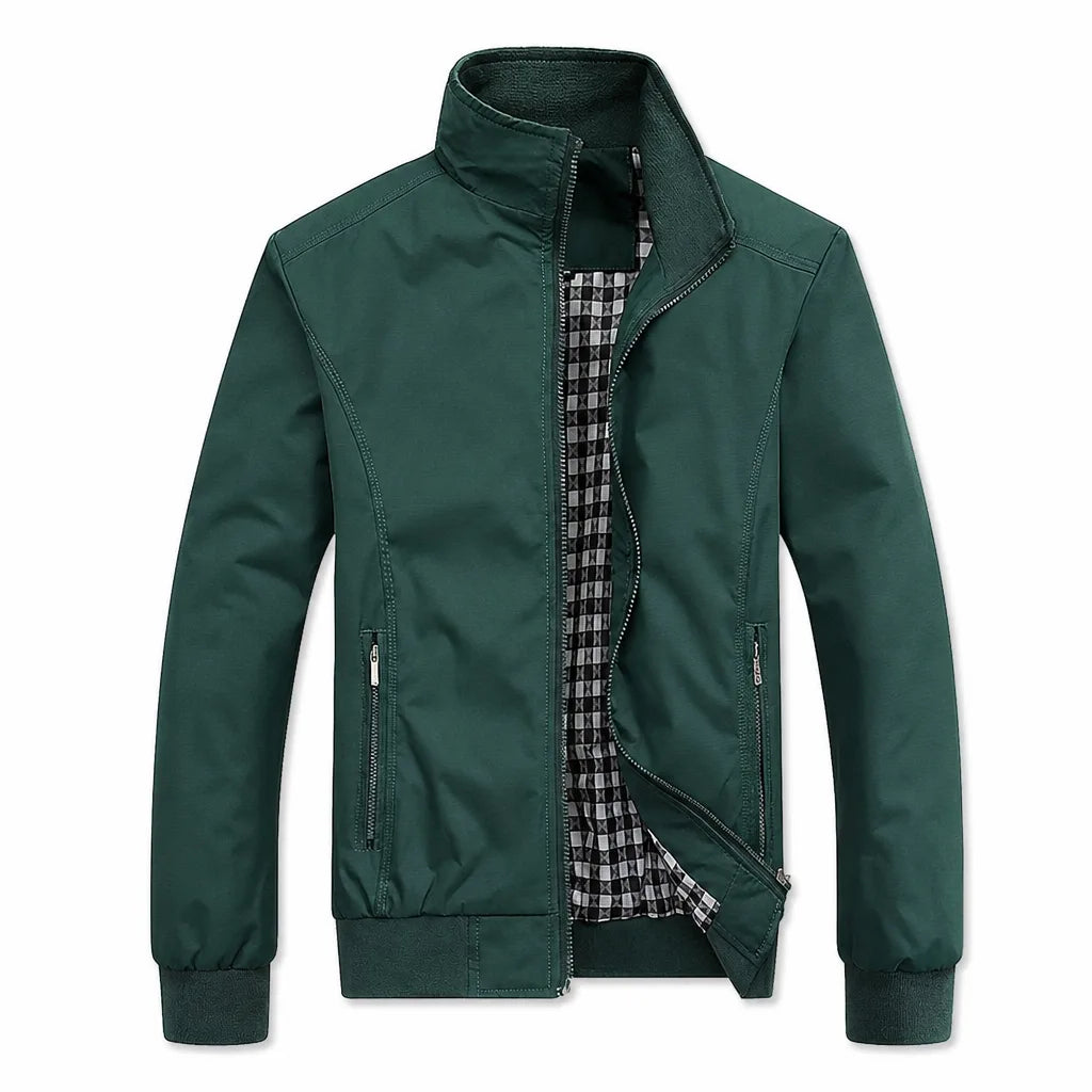 Men's Zip Bomber Jacket – product view | Hensley London