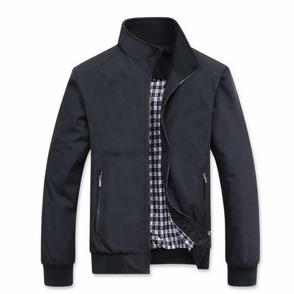 Men's Zip Bomber Jacket – product view | Hensley London