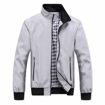 Men's Zip Bomber Jacket – back view | Hensley London
