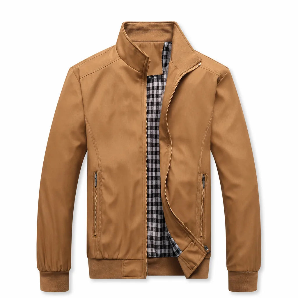 Men's Zip Bomber Jacket – detail view | Hensley London