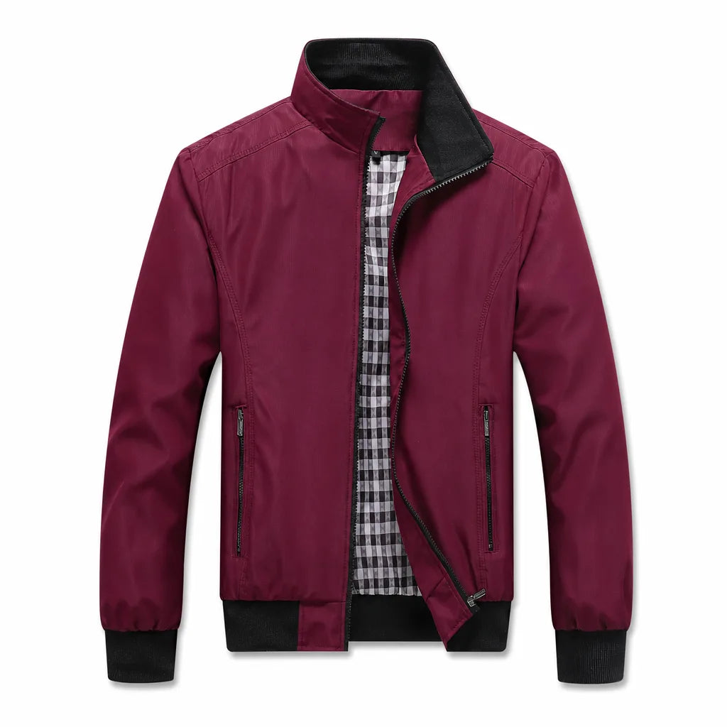 Men's Zip Bomber Jacket – product view | Hensley London