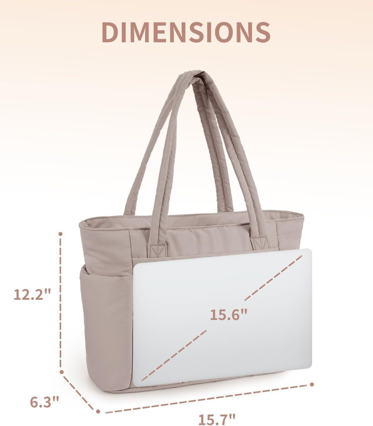 Women's Quilted Large-Capacity Tote Bag – interior detail view | Hensley London