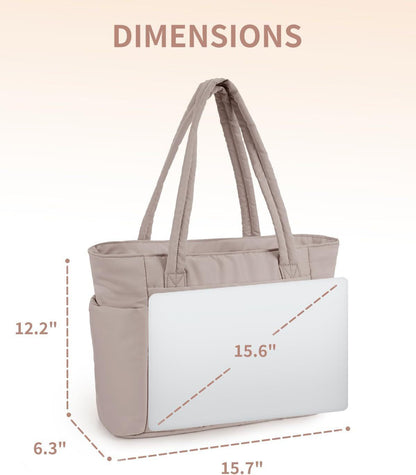 Women's Quilted Large-Capacity Tote Bag – interior detail view | Hensley London