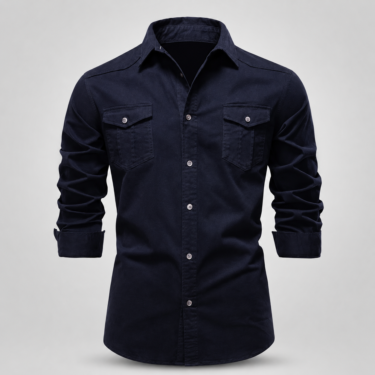 Men's Cotton Utility Field Shirt – front view | Hensley London
