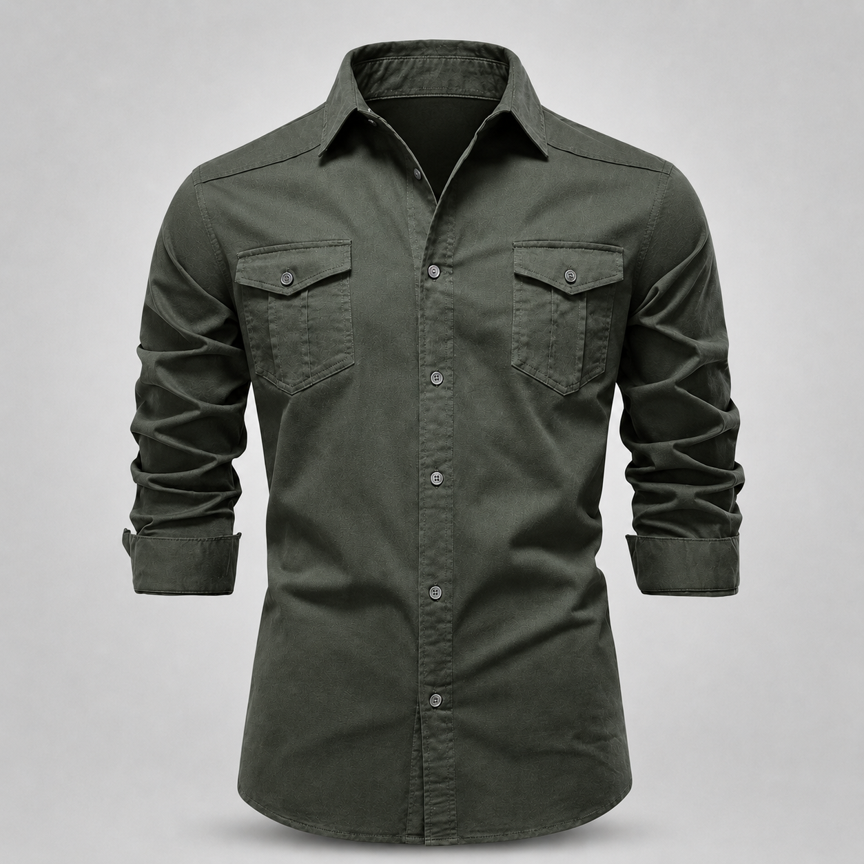 Men's Cotton Utility Field Shirt – detail view | Hensley London