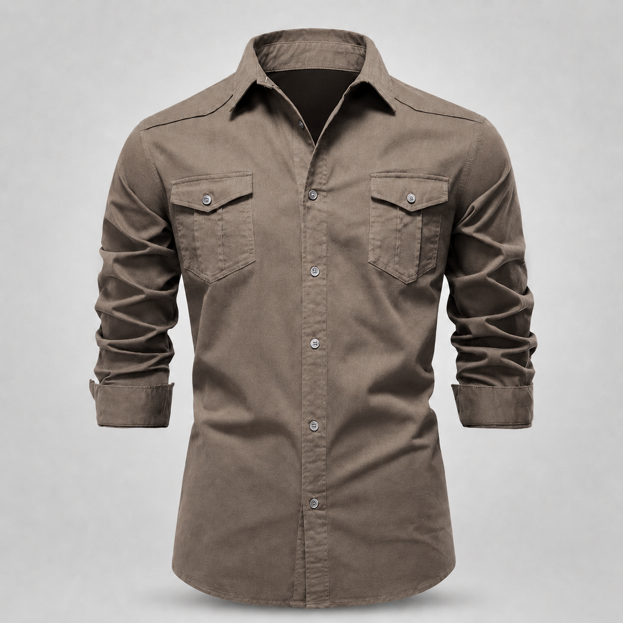Men's Cotton Utility Field Shirt – styled view | Hensley London