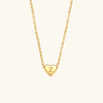 Heart Initial Necklace in Waterproof 18k Gold – Personalized Jewelry for Women, Hypoallergenic and Lightweight, 17 Inches 10