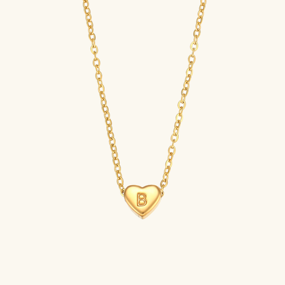 Heart Initial Necklace in Waterproof 18k Gold – Personalized Jewelry for Women, Hypoallergenic and Lightweight, 17 Inches 6