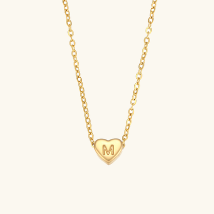 Heart Initial Necklace in Waterproof 18k Gold – Personalized Jewelry for Women, Hypoallergenic and Lightweight, 17 Inches 9
