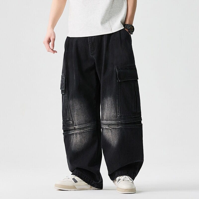Men's Utility Cargo Trousers - detail view | Hensley London