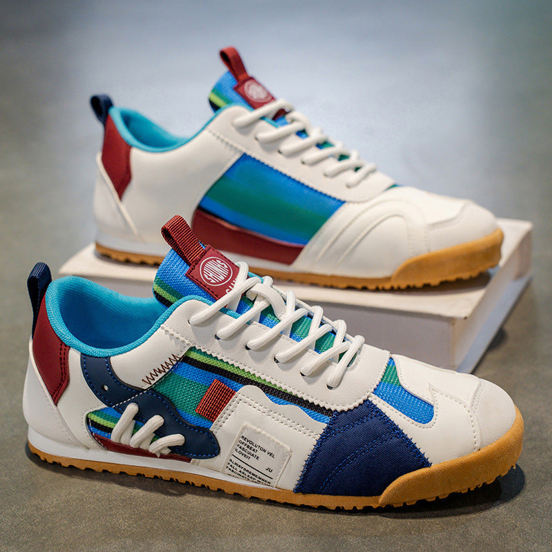 Men's Retro Leather Track Sneakers – detail view | Hensley London