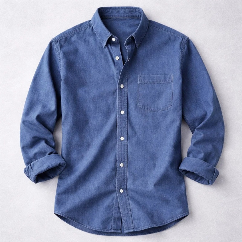 Men's Vintage Cotton Oxford Shirt – colour option | Hensley London