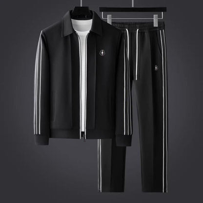 Men's Lycra Two-Piece Tracksuit Set – main view | Hensley London